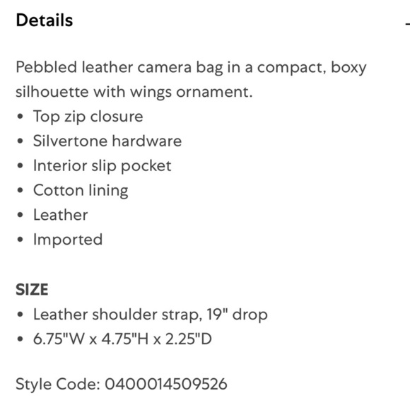 Zadig & Voltaire Black Wing Camera Bag Crossbody Purse NWT - Picture 14 of 14